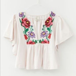 Urban Outfitters Embroidered Top M
